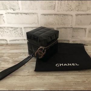 Chanel CC Logo Quilted Rubiks Cube Wristlet